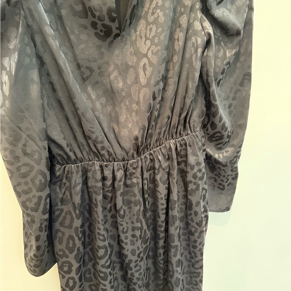 Express Gray Leopard Print Dress